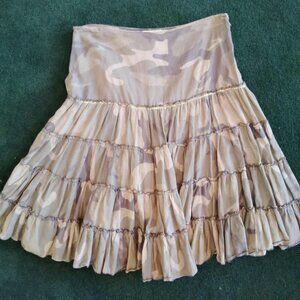 Younique Y2K Layered Camouflage Sequins Skirt Womens  100% Cotton Size S